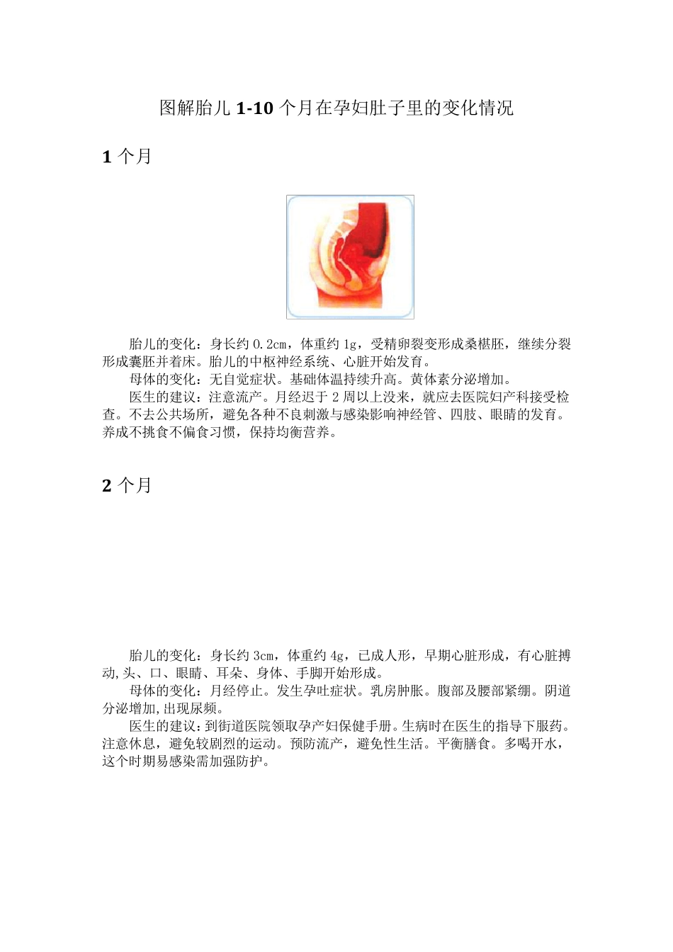 图解胎儿110个月在孕妇肚子里的变化情况_第1页