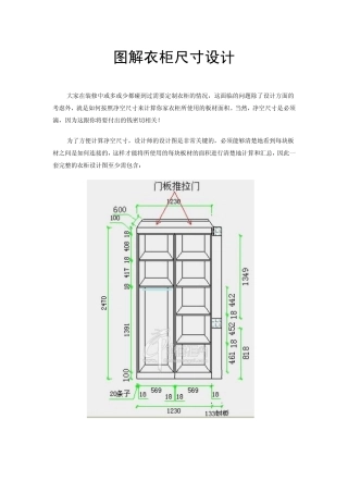图解衣柜尺寸设计