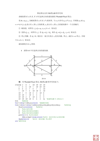 图论算法及其MATLAB程序代码