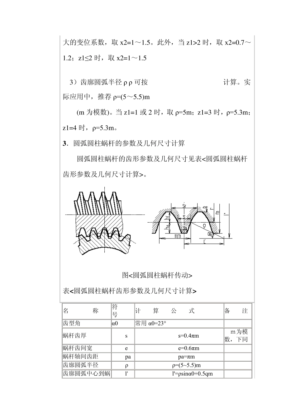 圆弧圆柱蜗杆传动设计计算_第2页
