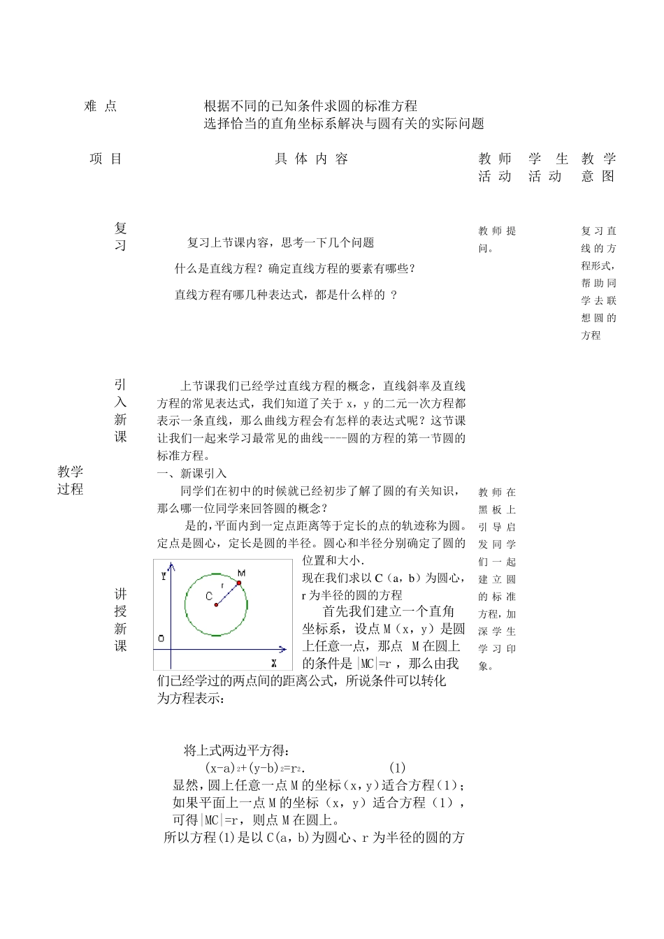 圆的标准方程教案_第2页