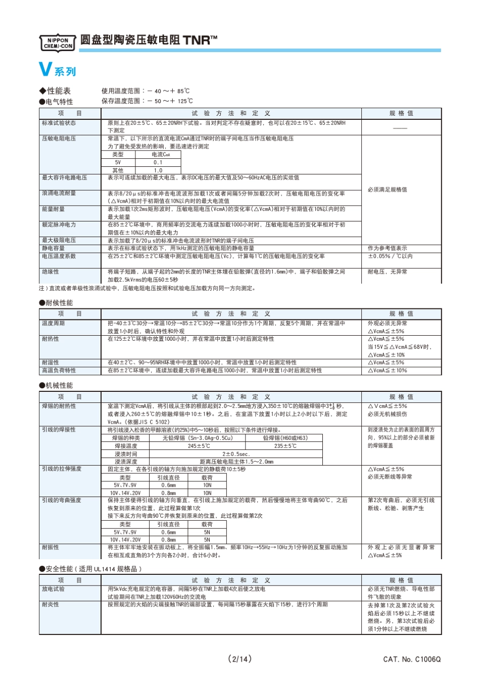 圆盘型陶瓷压敏电阻_第2页