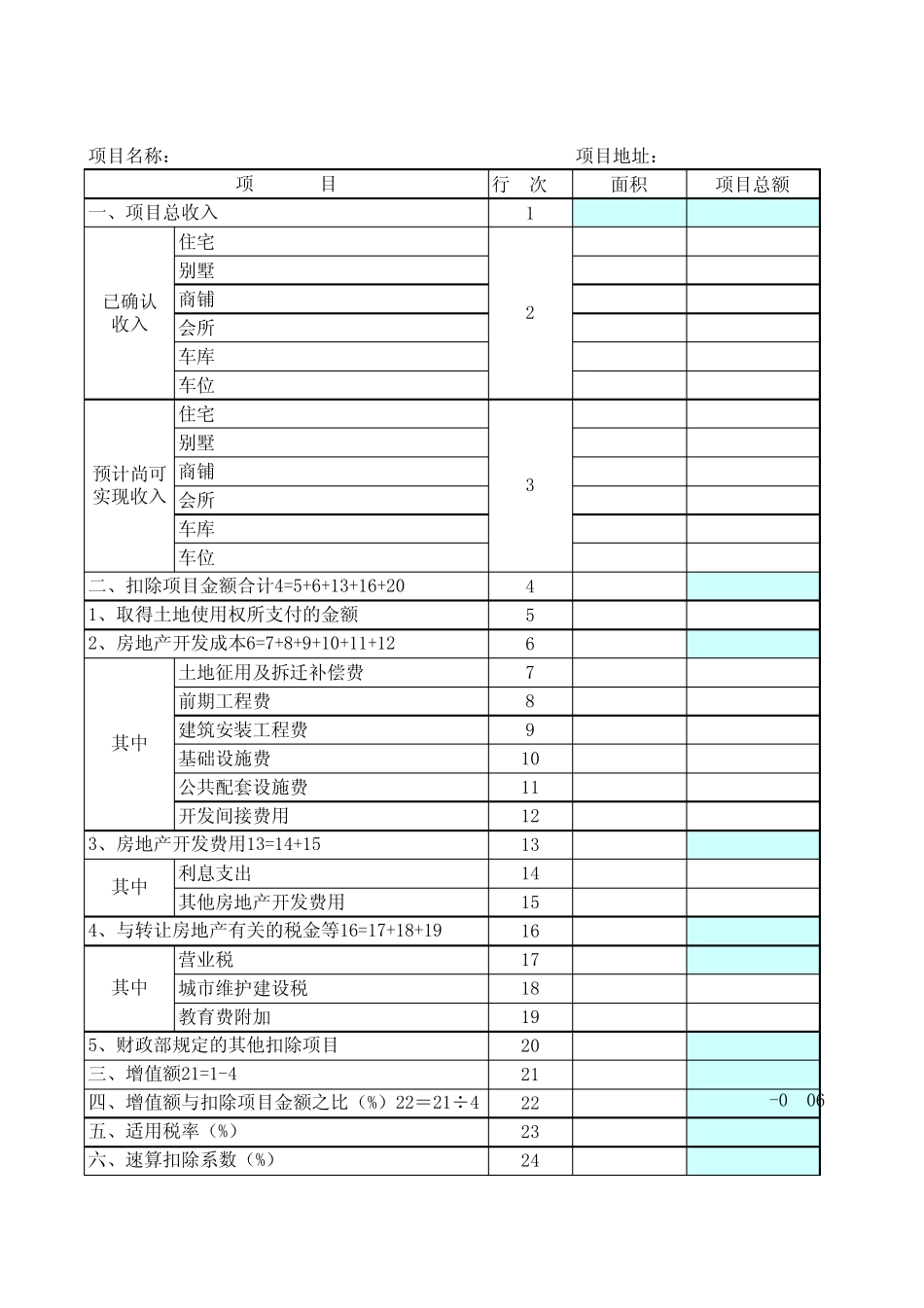 土地增值税测算_第1页