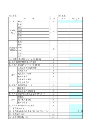 土地增值税测算