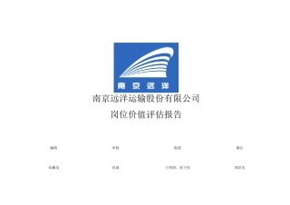 岗位价值评估报告