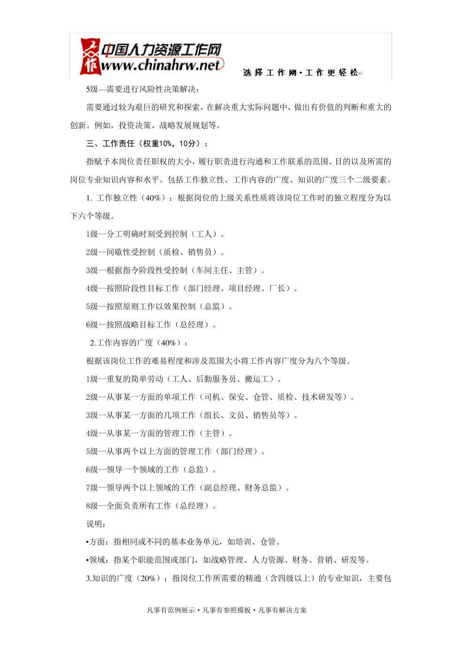 岗位价值评估系统要素说明及定义_第3页