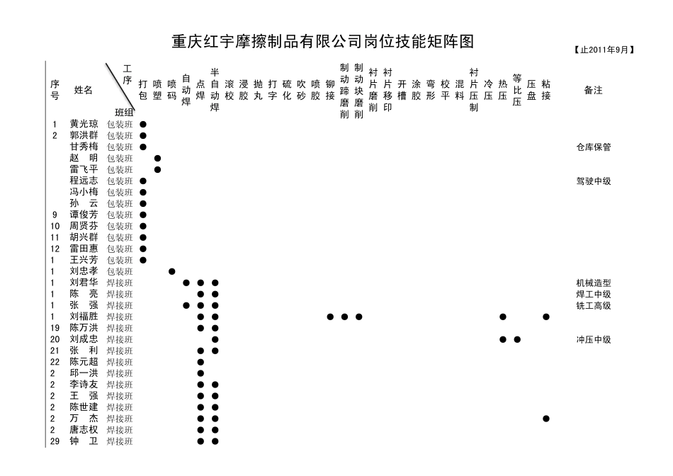 岗位技能矩阵图_第1页