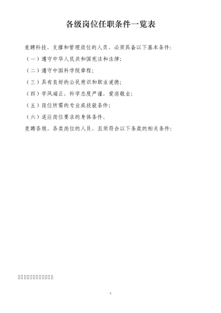 岗位职称评定标准