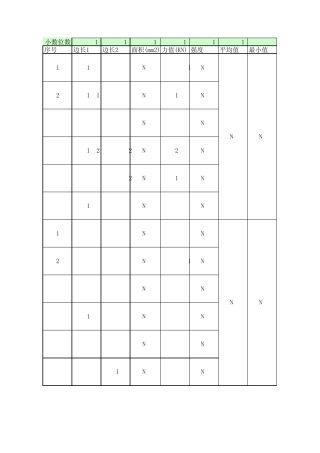 岩石抗压强度计算表格