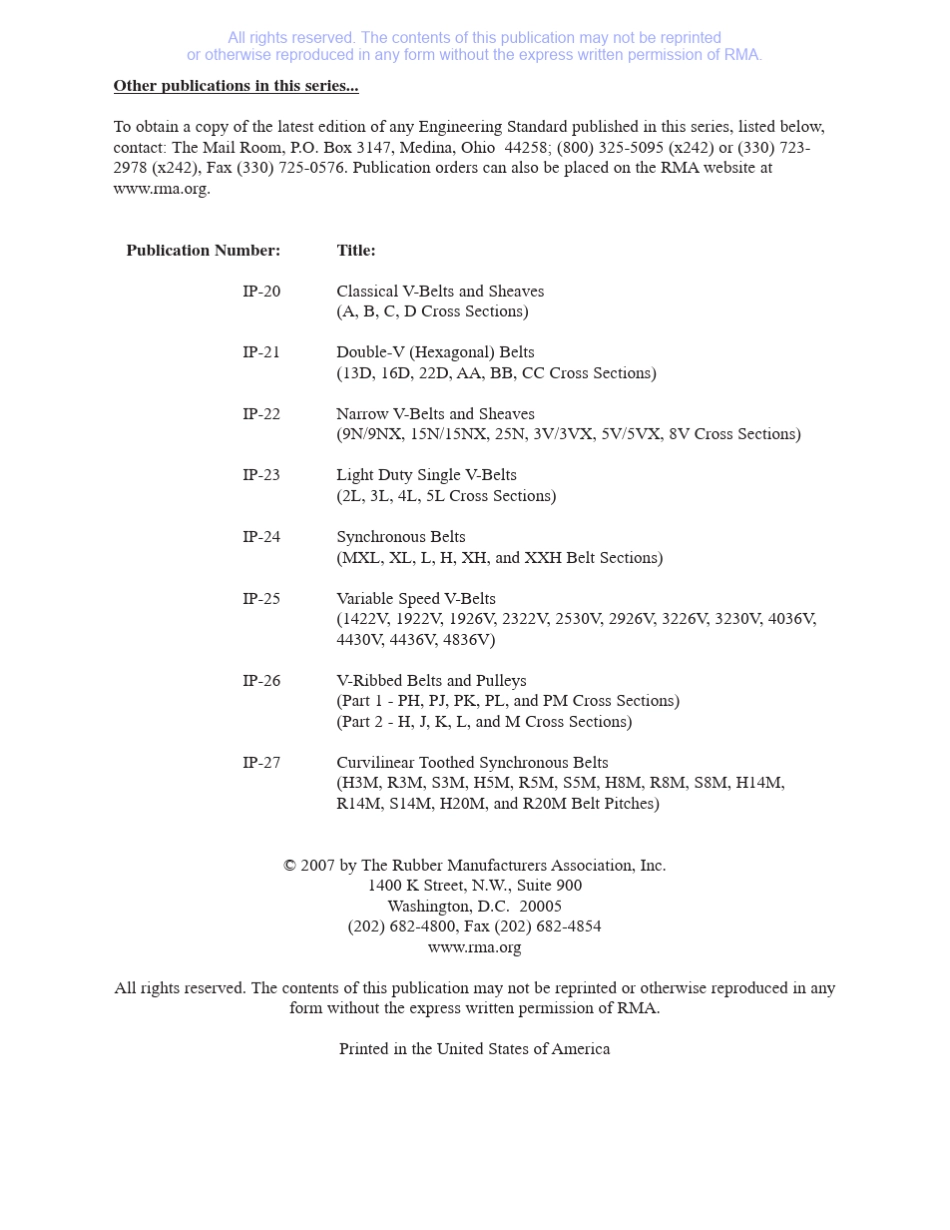 工业皮带最专业国际标准,RMAIP22,工业皮带,V带,同步带标准_第2页