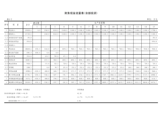 工业项目投资估算及财务评价表格