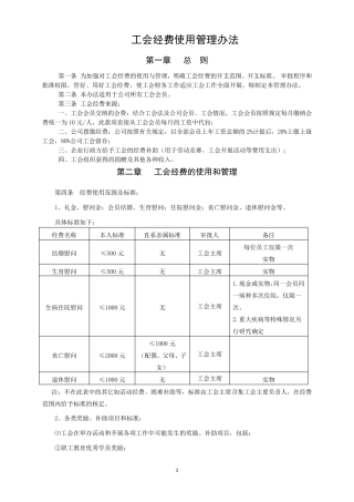 工会经费使用管理制度