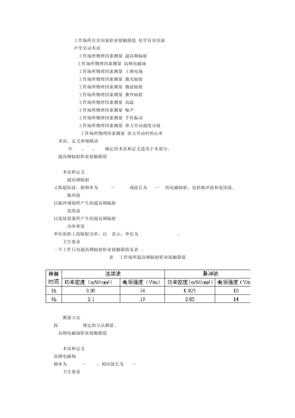 工作场所有害因素职业接触限值第2部分：物理因素_第2页