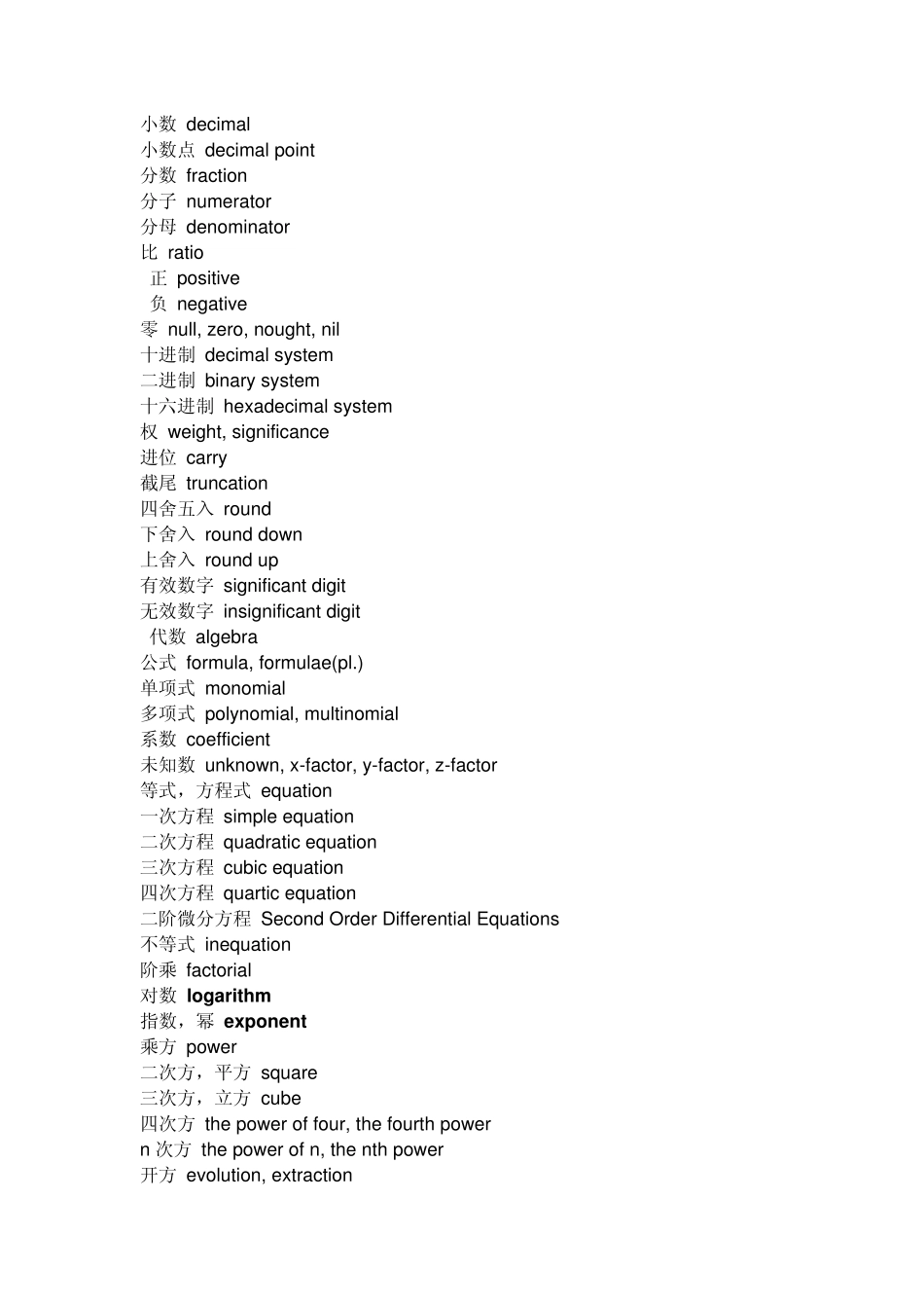 数学英语专有名词_第2页