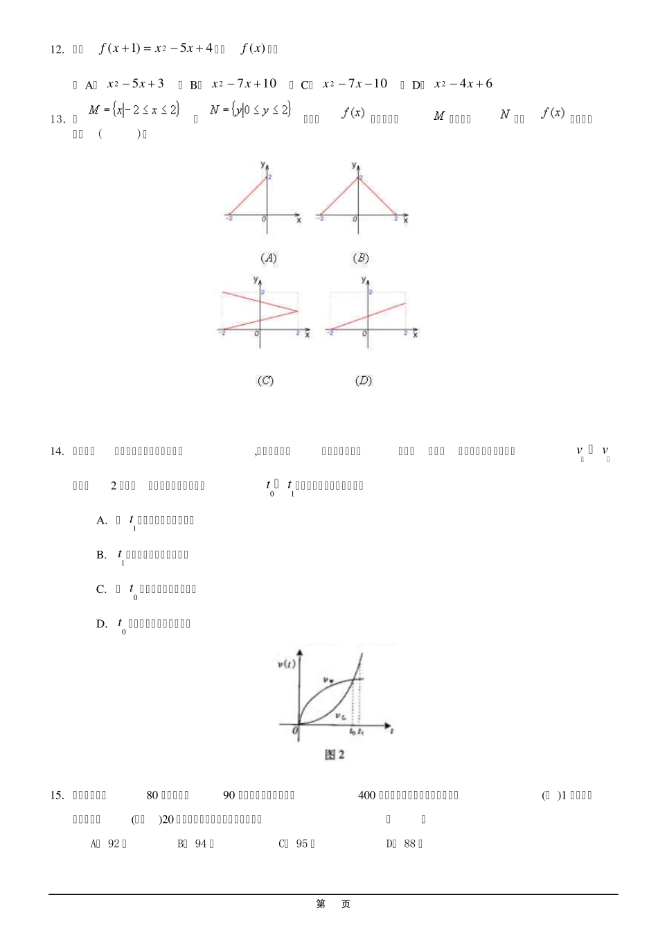 数学补习学校函数三要素测试题(赵先举整理)_第2页