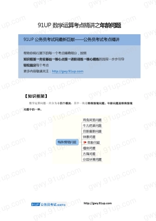 数学运算——年龄问题