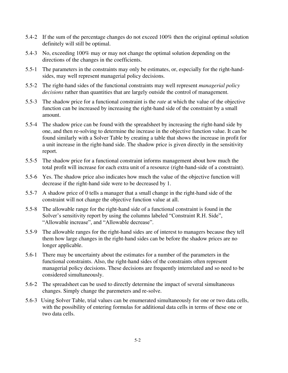 数据、模型与决策(运筹学)课后习题和案例答案005_第2页