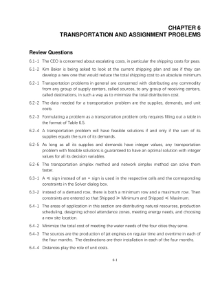 数据、模型与决策(运筹学)课后习题和案例答案006