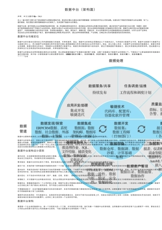 数据中台(架构篇)