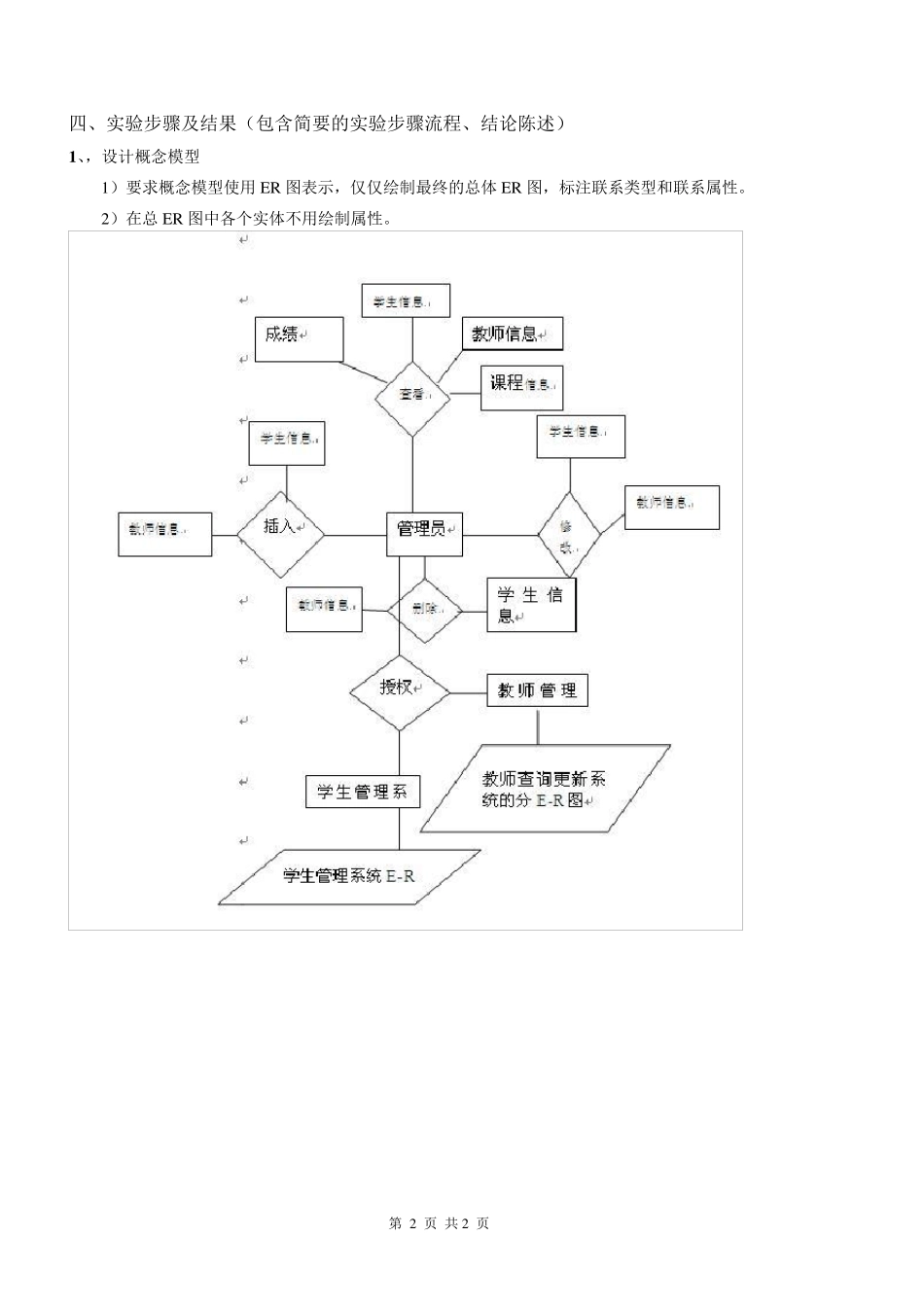 数据库,er图实验报告_第2页