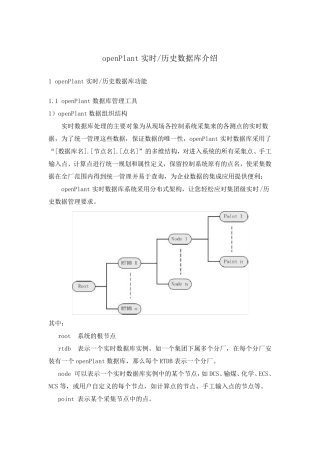 数据库介绍——openPlant介绍