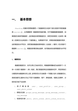 数据库分库分表(sharding)