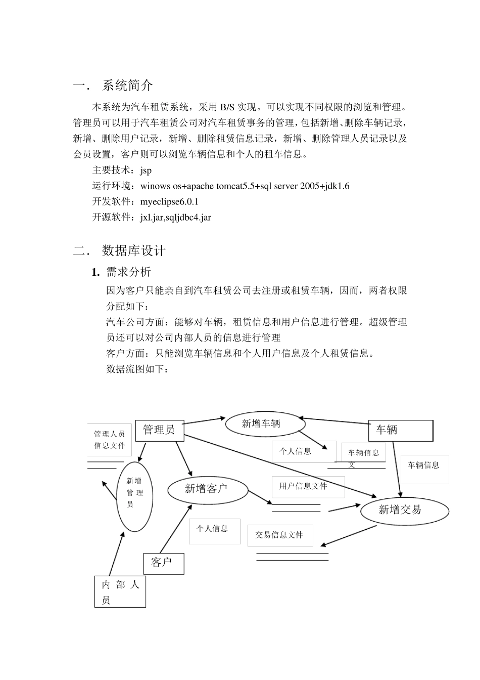 数据库课程设计报告(汽车租赁管理系统)_第1页