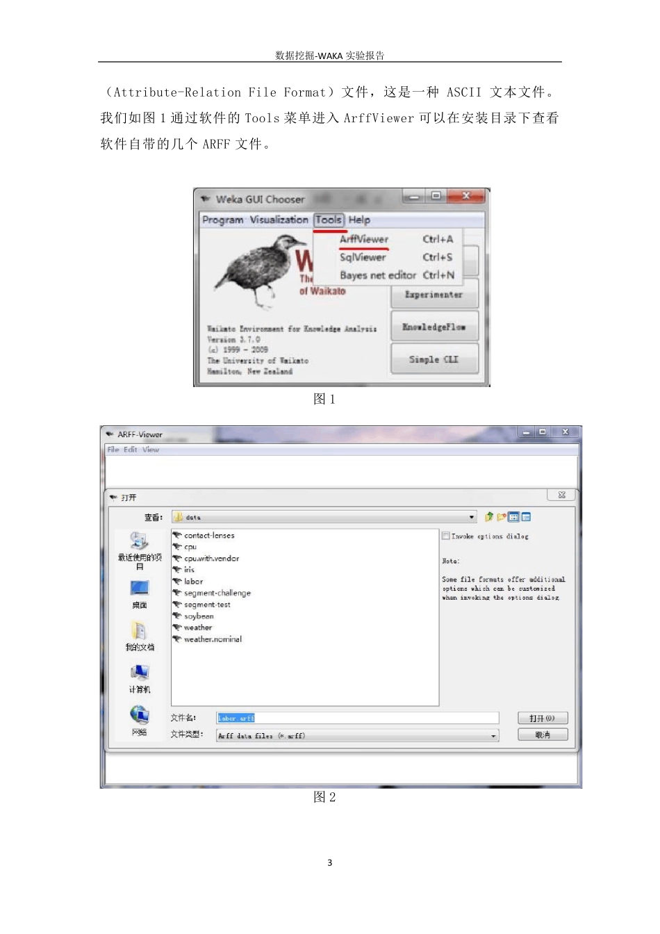 数据挖掘WEKA实验报告_第3页