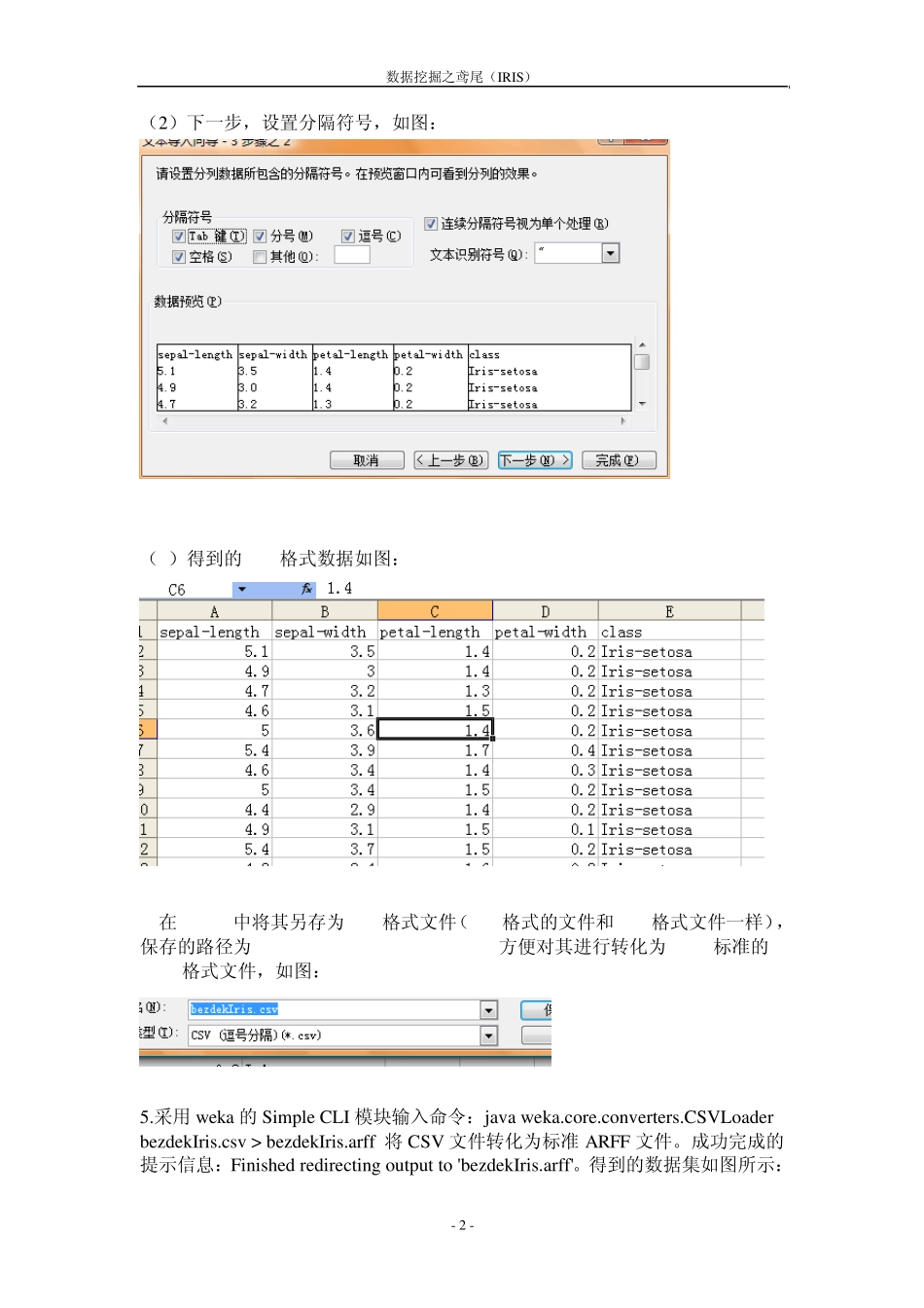 数据挖掘WEKA报告bezdekIris_第2页