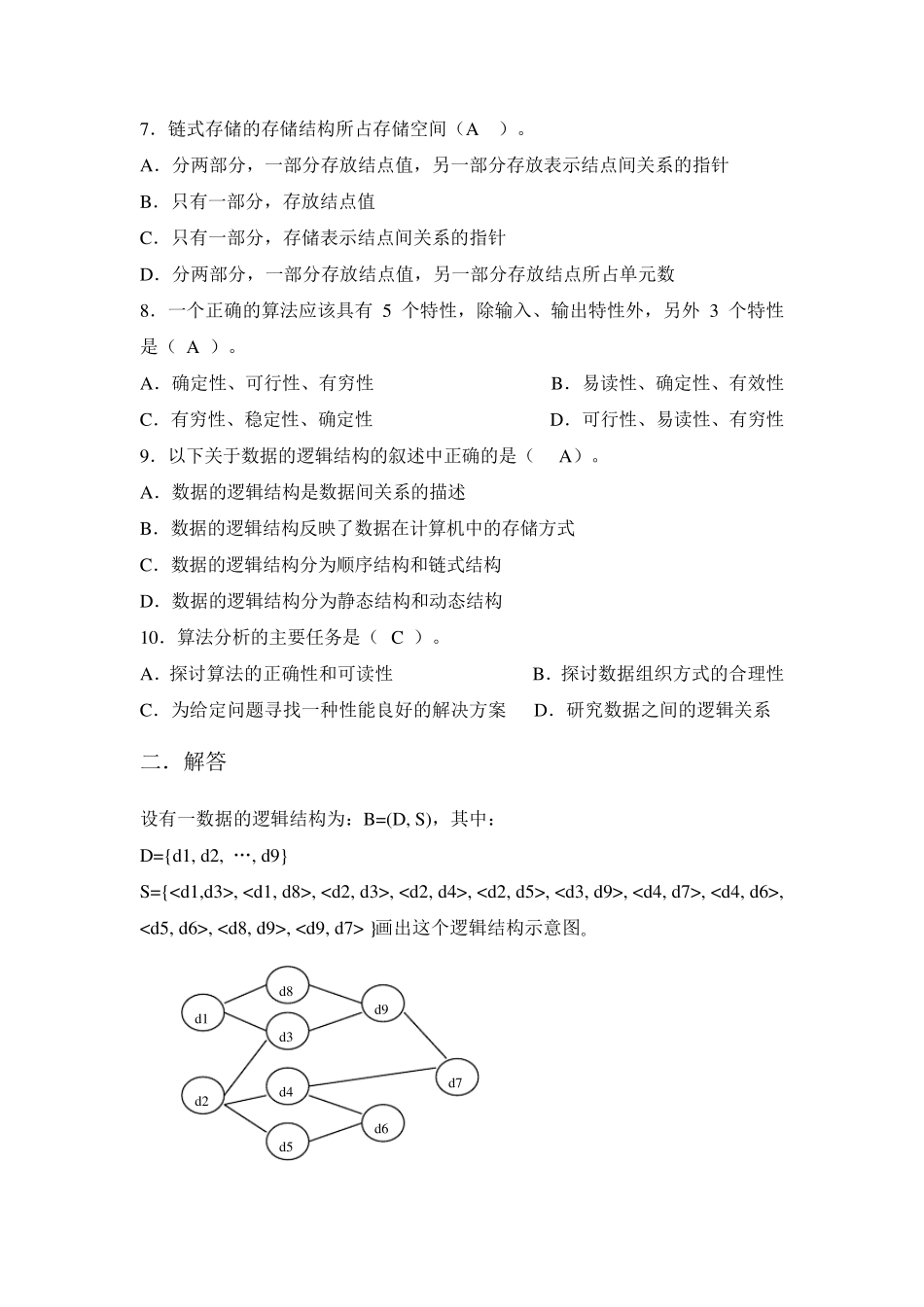 数据结构与算法习题库(考前必备)_第2页