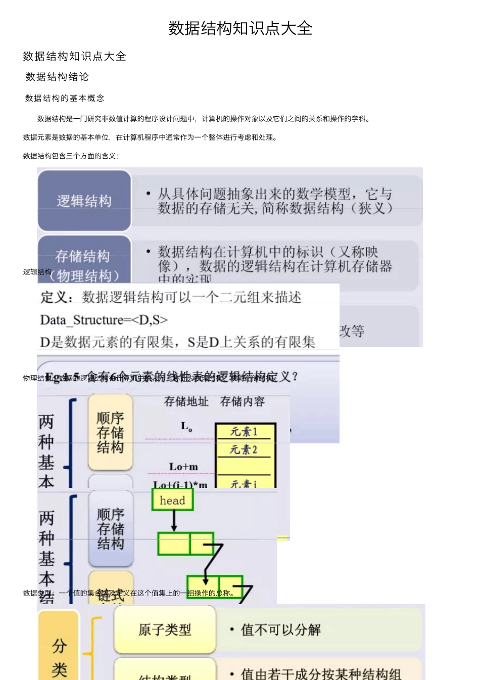 数据结构知识点大全_第1页