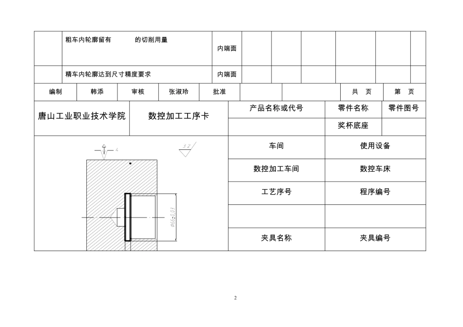 数控加工工序卡_第2页
