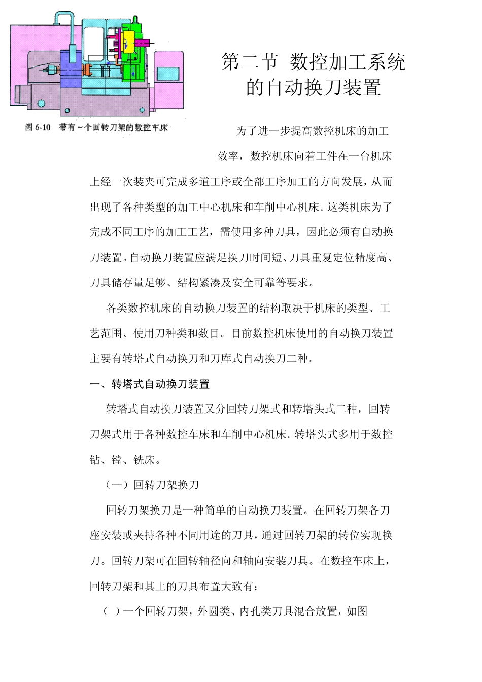数控加工系统的自动换刀装置_第1页