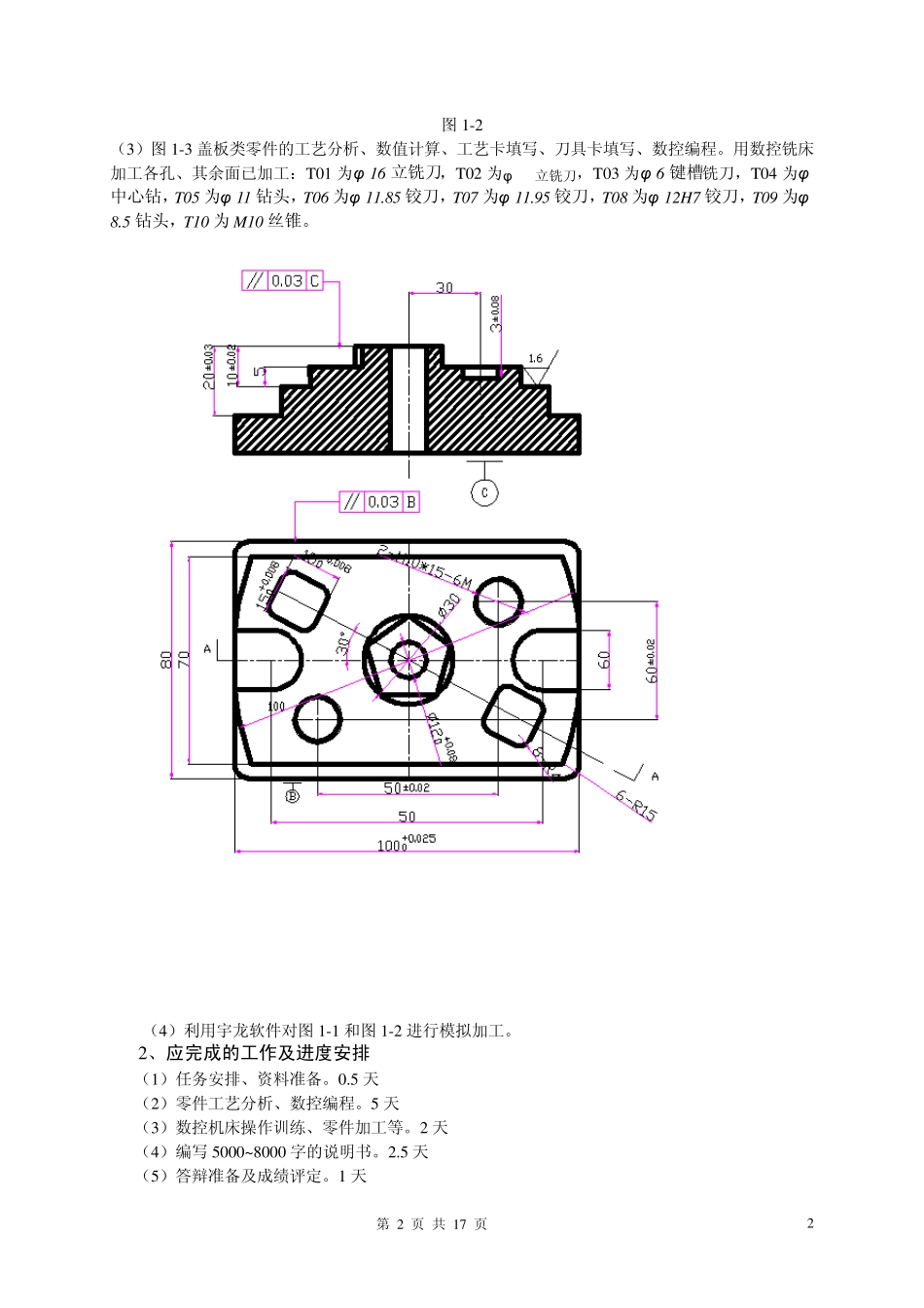 数控加工课程设计_第2页
