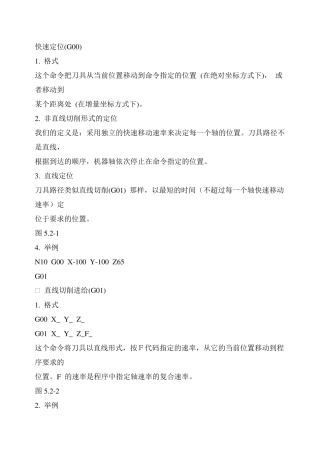 数控机床编程代码