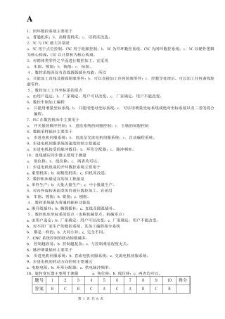 数控机床考试题及答案