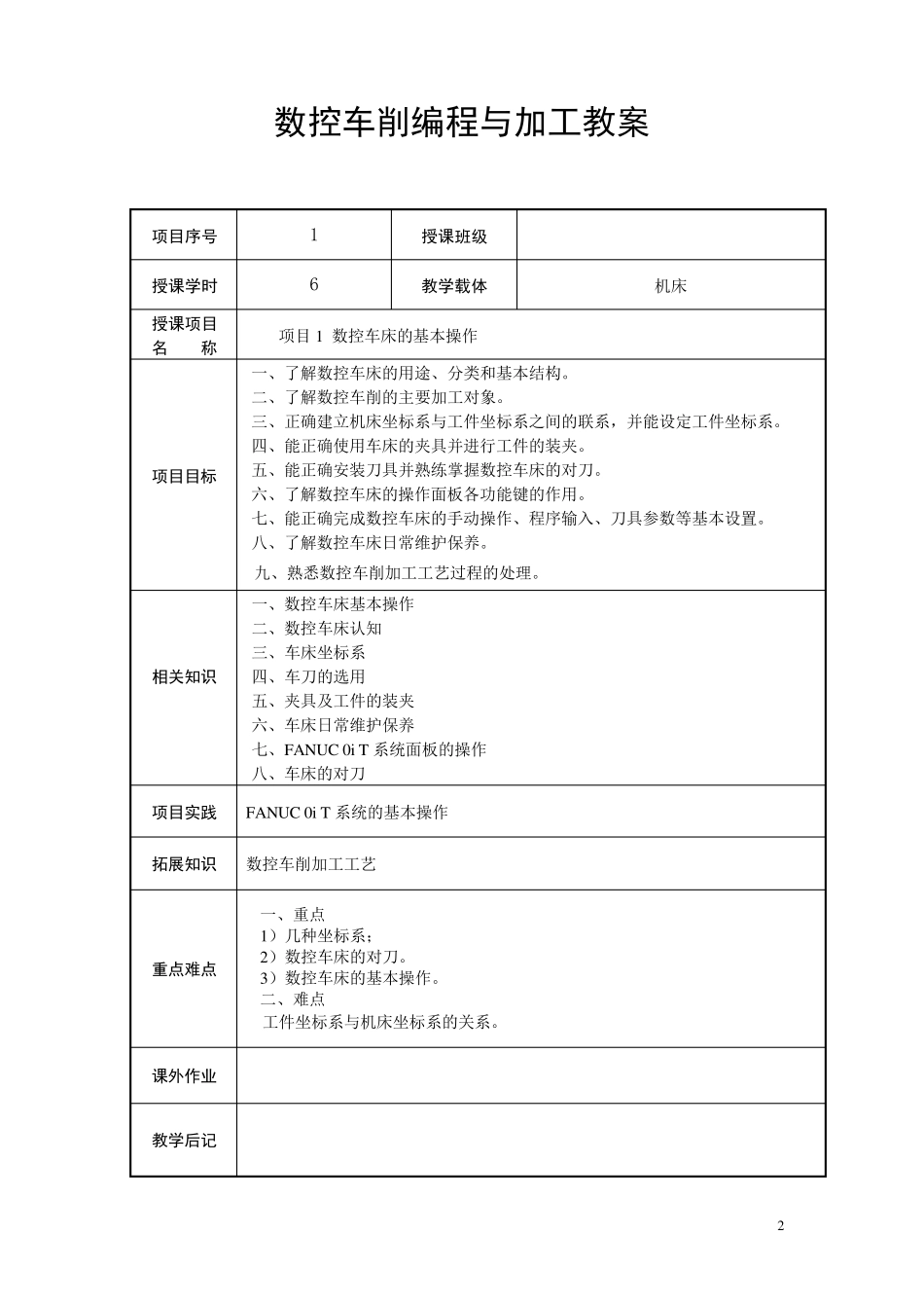 数控车削编程与加工电子教案_第2页