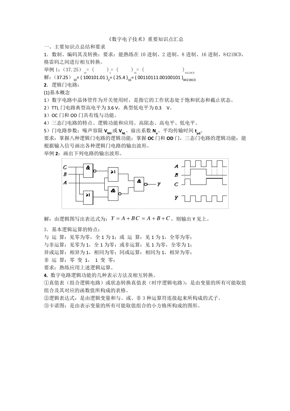 数电模电超有用知识点,值得拥有_第1页