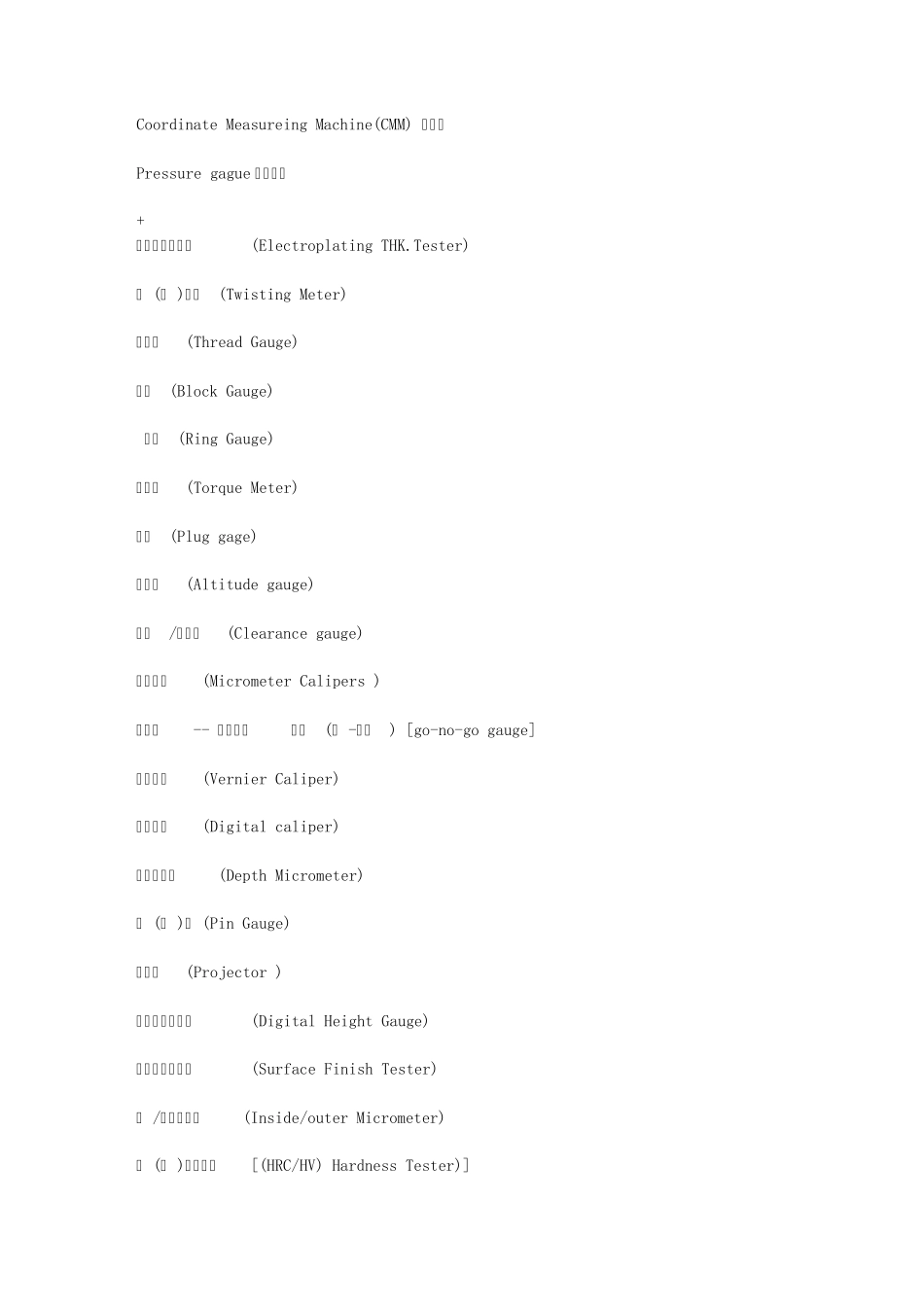 测量工具中英文对照表_第2页