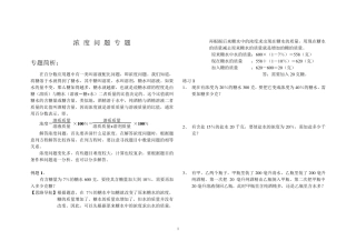 浓度问题典型题目汇总