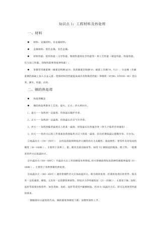 浙江大学工程训练复习资料