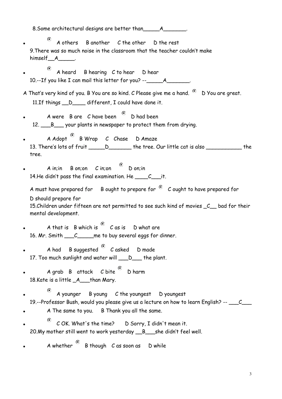 浙江大学继续教育英语在线16_第3页