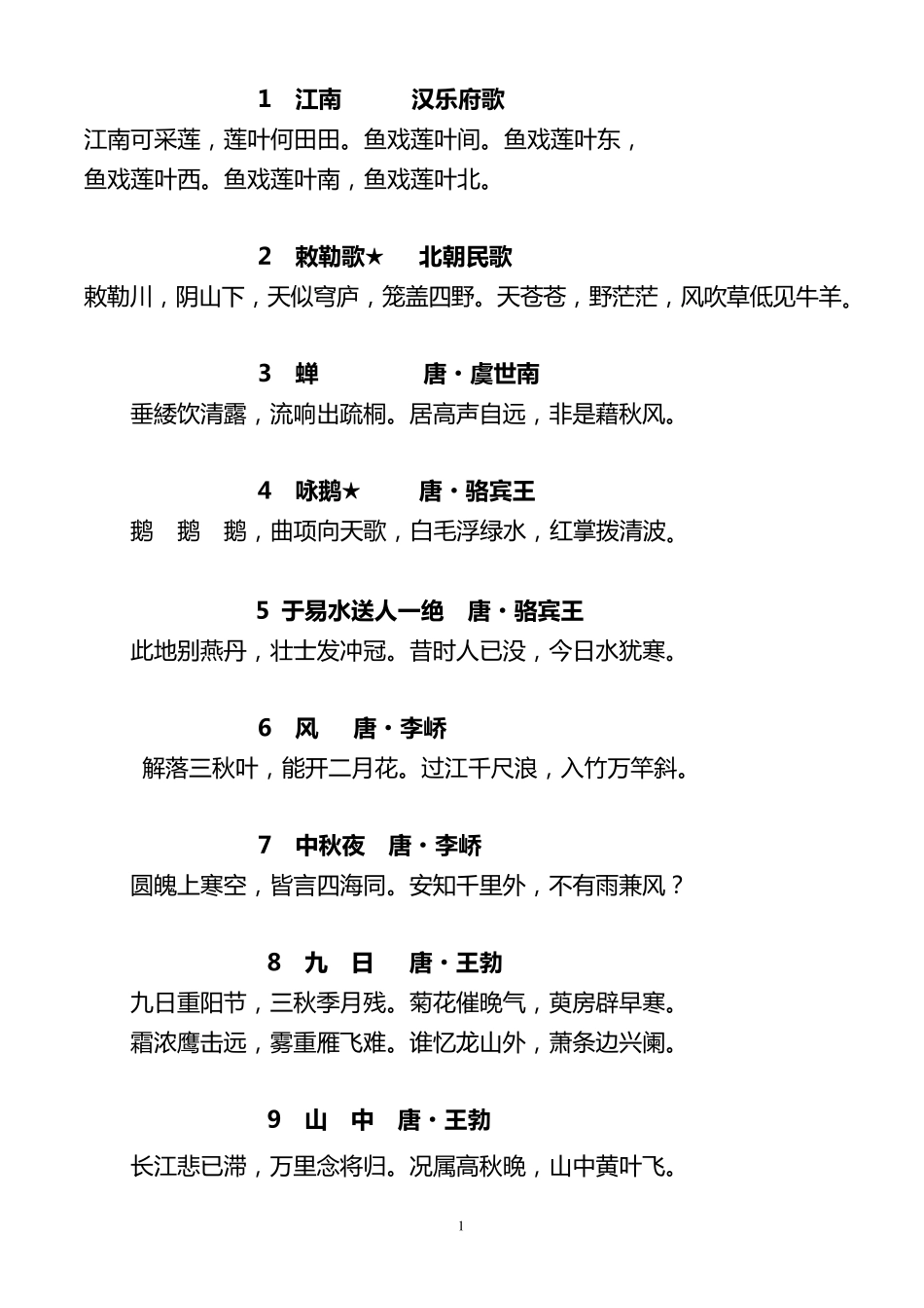 浙江省经典诵读一二年级(第1100篇)_第1页