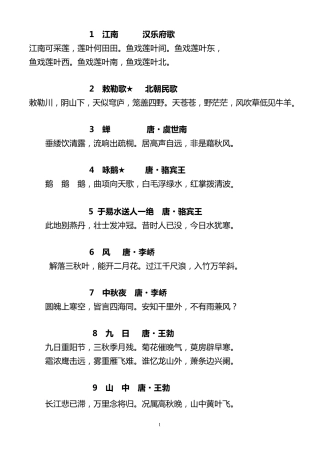 浙江省经典诵读一二年级(第1100篇)