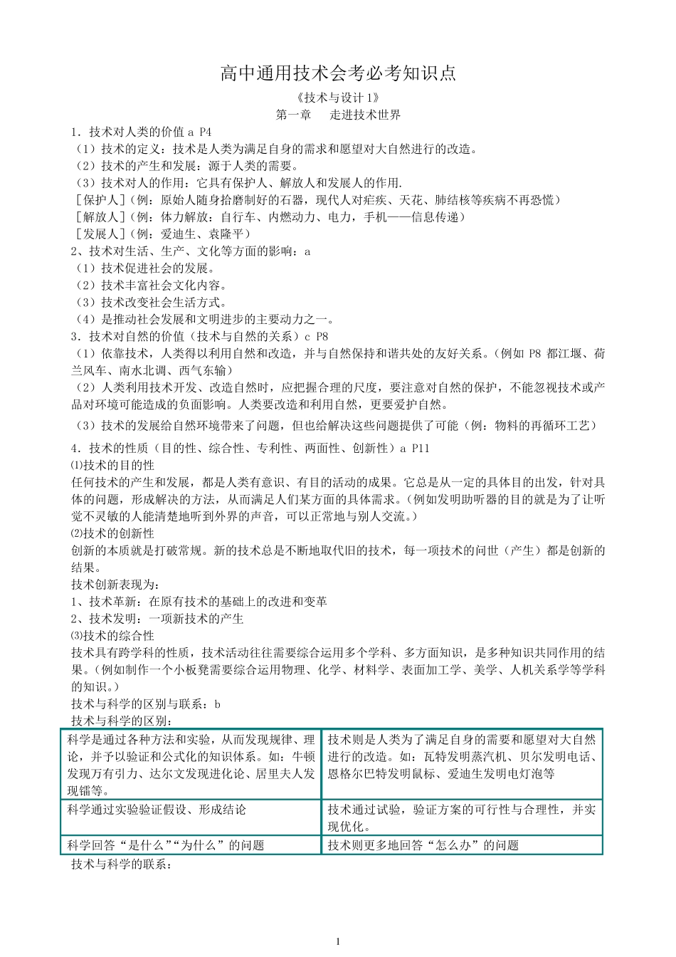 浙江省通用技术学考选考知识汇总_第1页