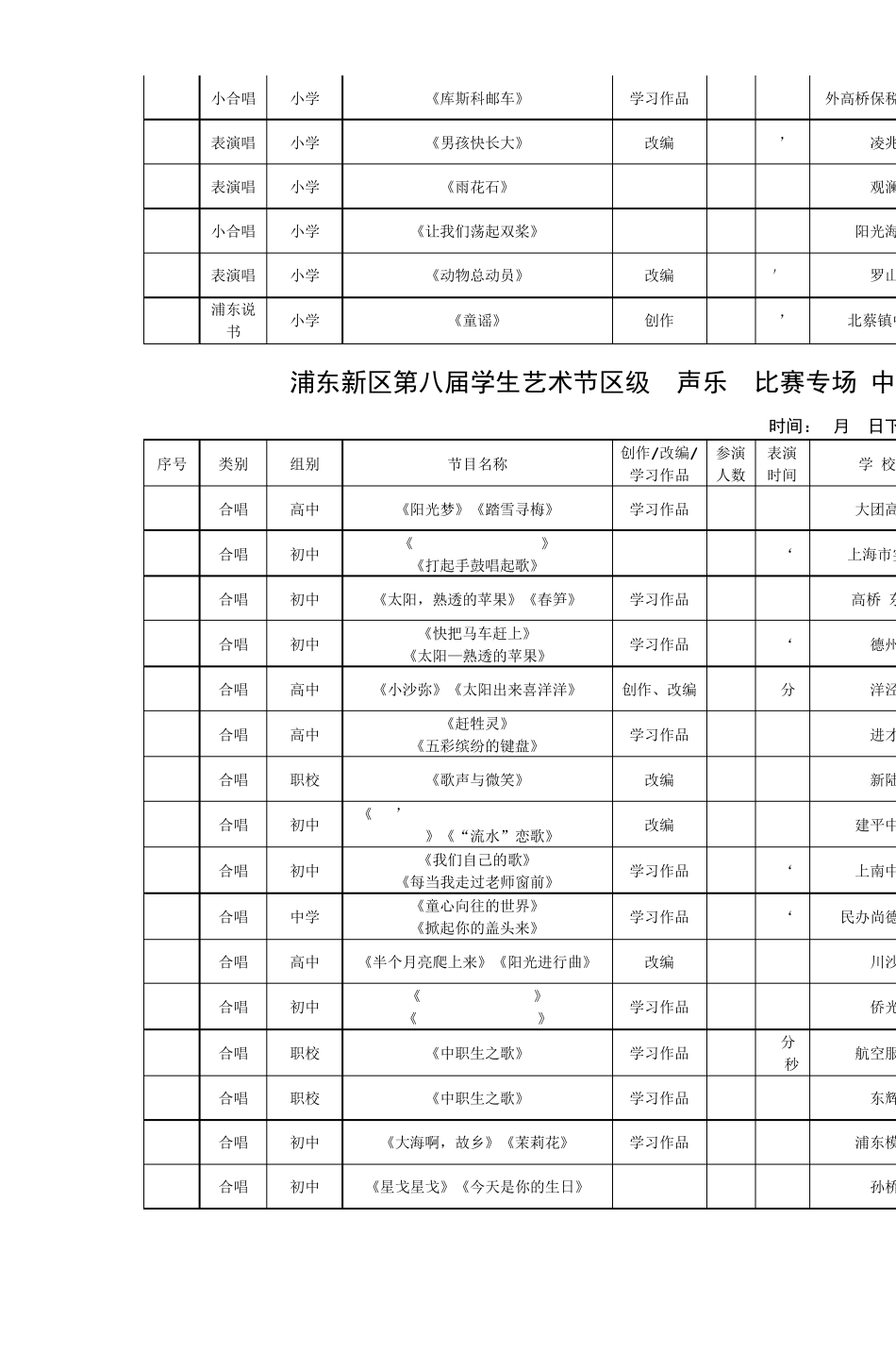 浦东新区第八届学生艺术节区级声乐比赛专场_第2页