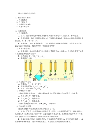 浮力与物体的浮沉条件
