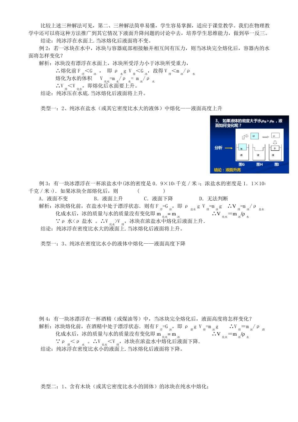 浮力专题：液面变化及其解题技巧(很全面、很详尽)_第3页