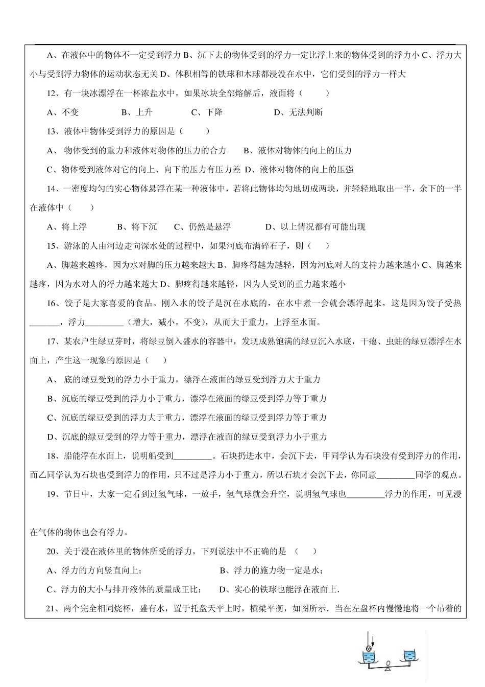 浮力产生的原因阿基米德原理1_第3页