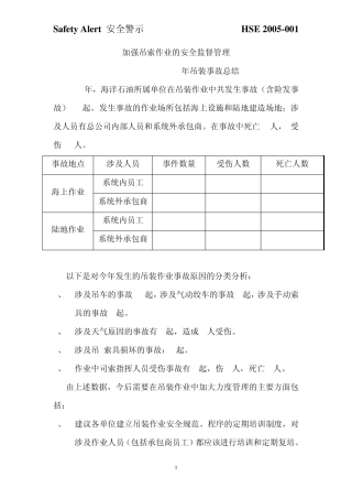 海上石油钻井安全事故